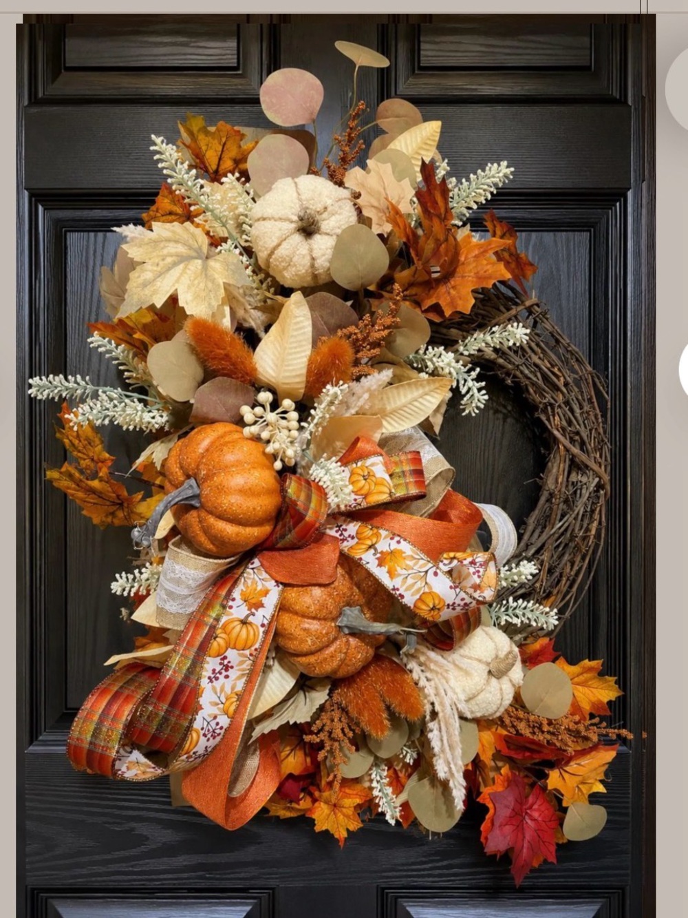 Festive Fall Pumpkin Wreath by